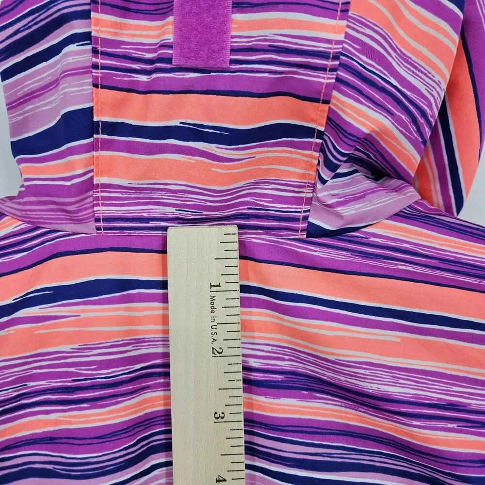Columbia Jacket Girls XL 18 20 Pixel Grabber Lightweight Pink Striped‎ Outdoors